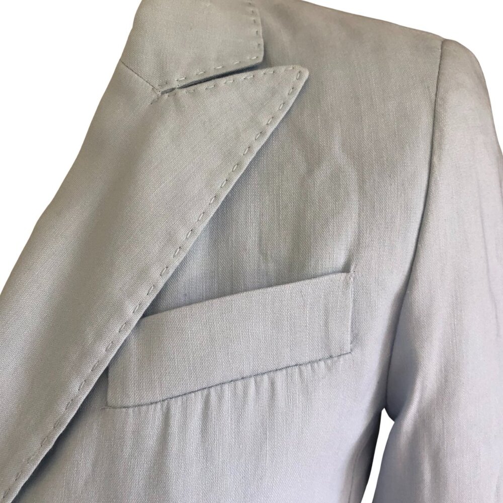Antonio Melani Linen Blend Double Breasted Blazer 0 - Picture 3 of 7